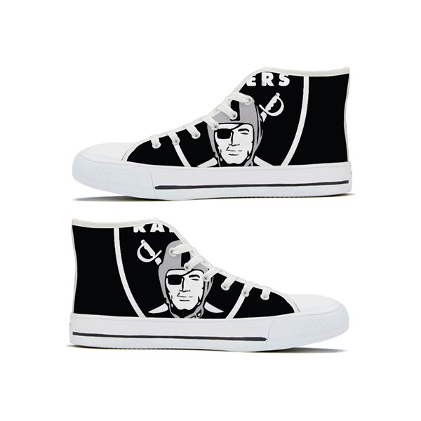 Men's Las Vegas Raiders High Top Canvas Sneakers 001